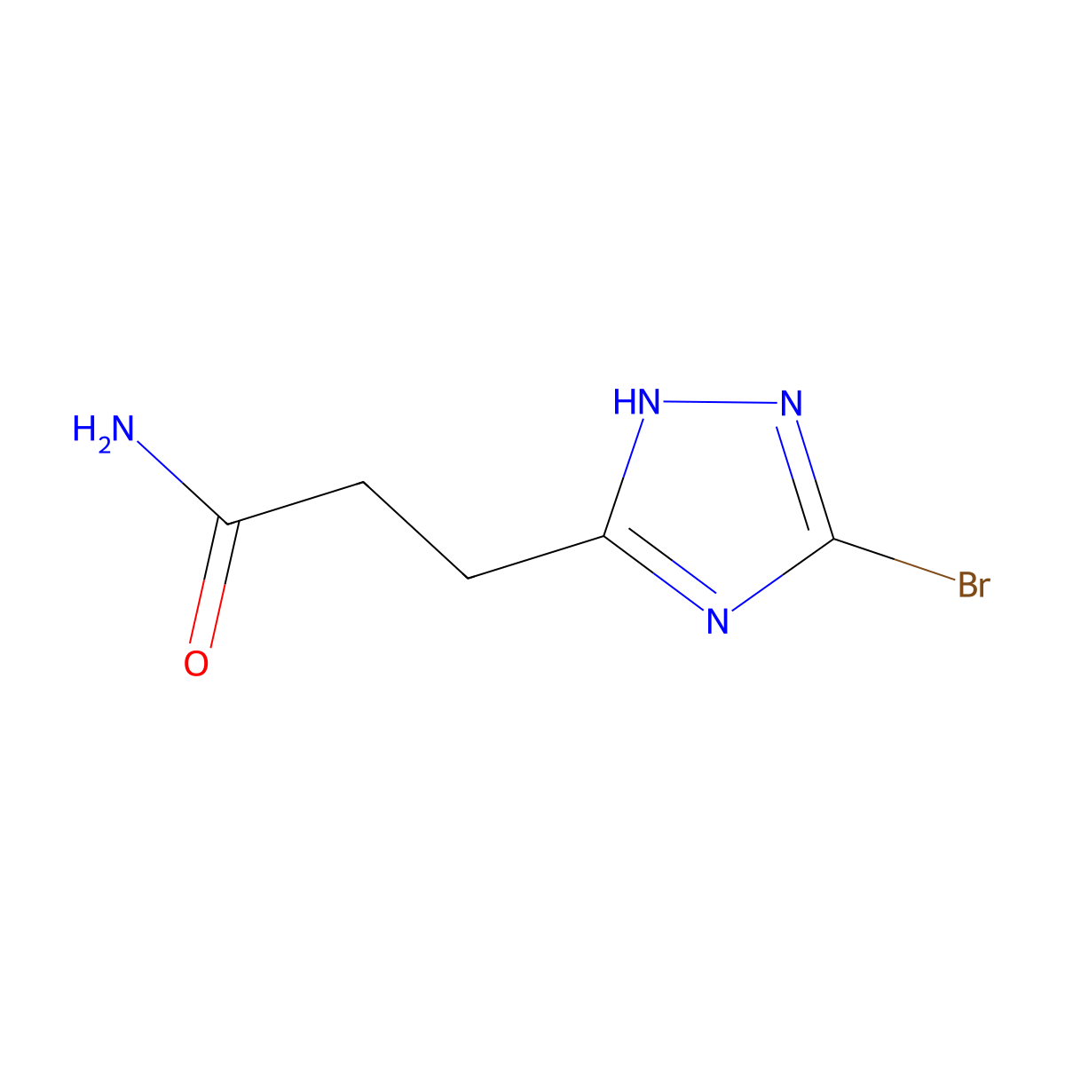 1H-1,2,4-Triazole-3-propanamide, 5-bromo- molecular structure, CAS 1279219-37-2