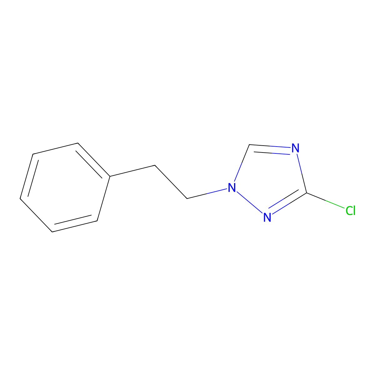 3-chloro-1-(2-phenylethyl)-1H-1,2,4-triazole molecular structure, CAS 1279219-39-4