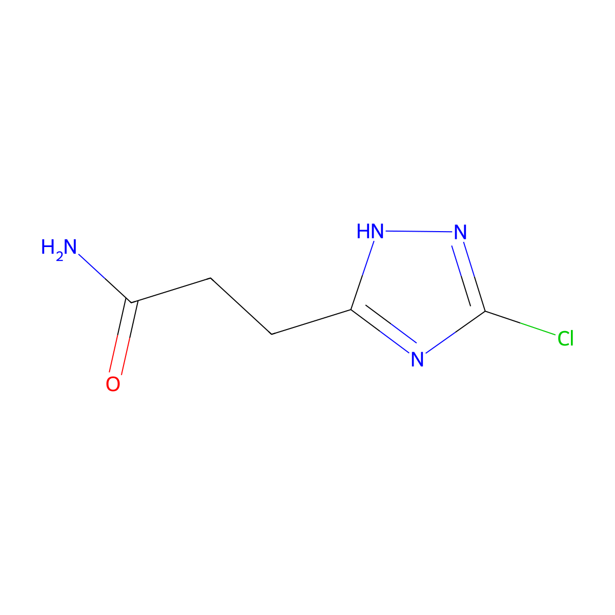 3-(3-Chloro-1H-1,2,4-triazol-5-yl)propanamide molecular structure, CAS 1279219-46-3
