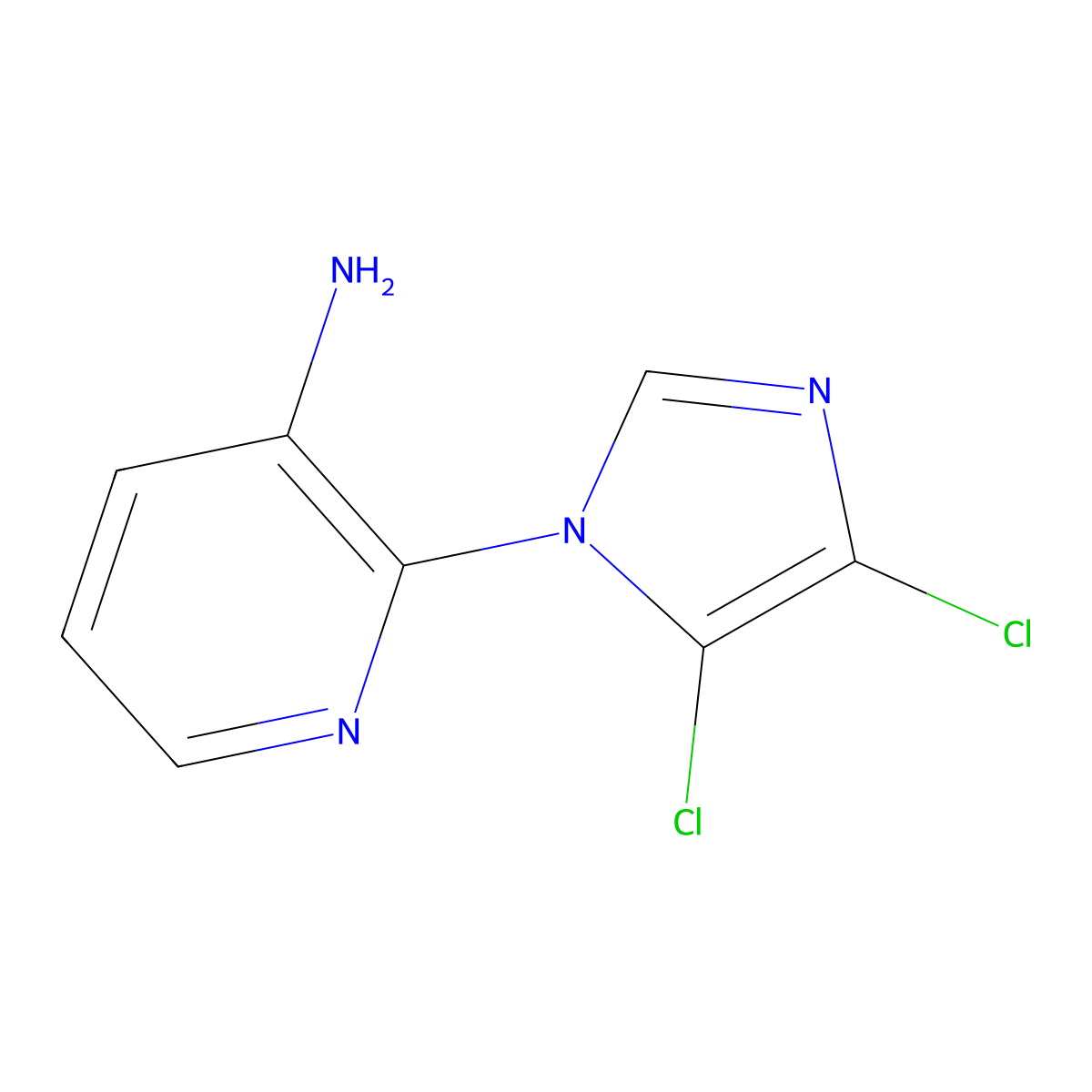 2-(4,5-dichloro-1H-imidazol-1-yl)pyridin-3-amine molecular structure, CAS 1279219-55-4