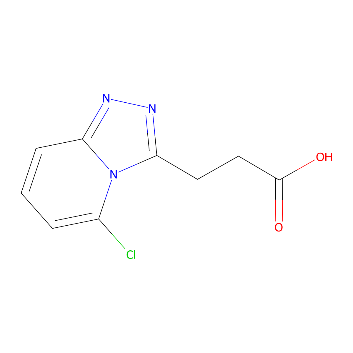 3-(5-Chloro-[1,2,4]triazolo[4,3-a]pyridin-3-yl)propanoic acid molecular structure, CAS 1279219-56-5