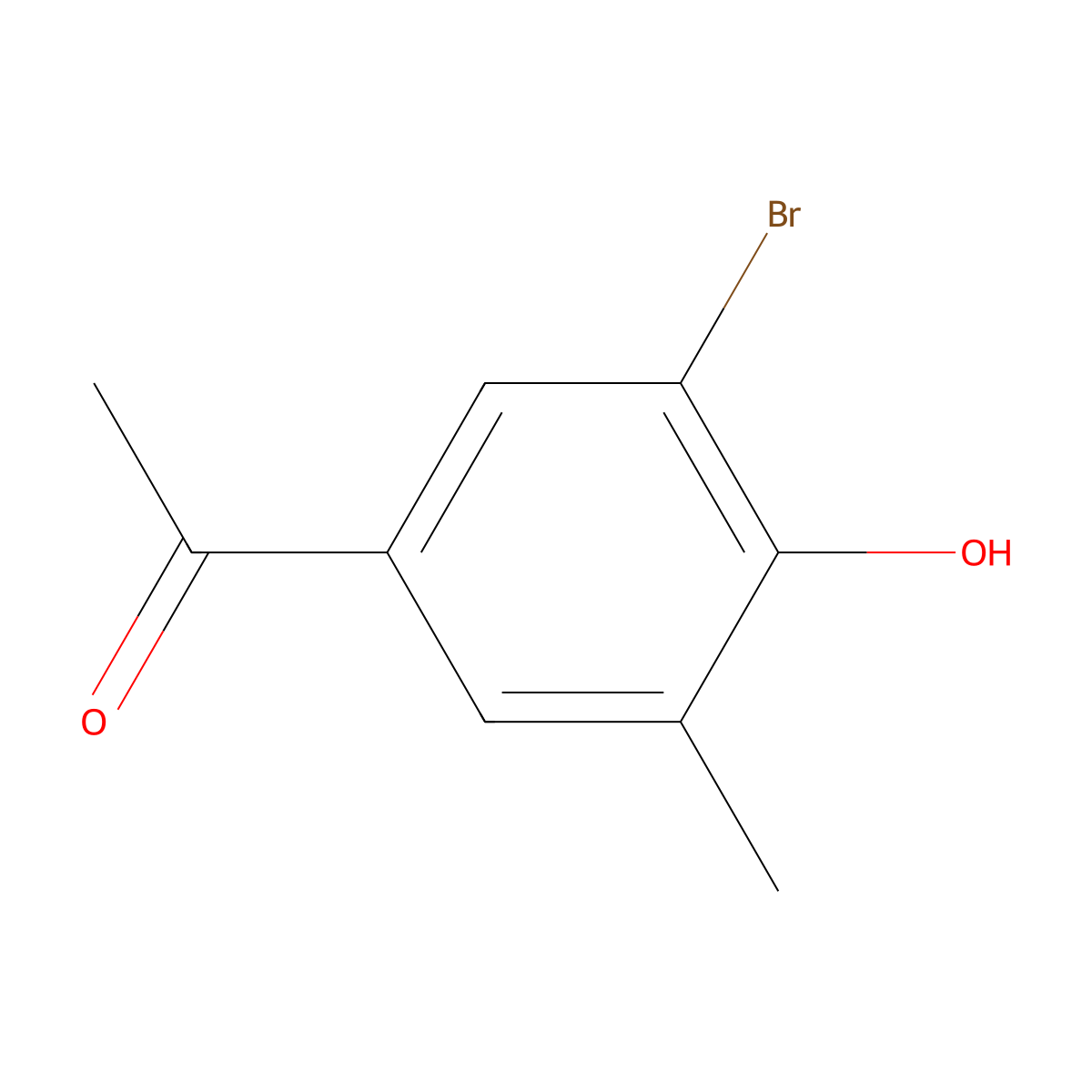 1-(3-Bromo-4-hydroxy-5-methylphenyl)ethanone molecular structure, CAS 127923-55-1