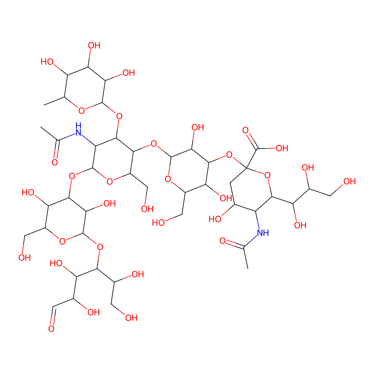 Sialyl Lex penta molecular structure, CAS 127923-85-7