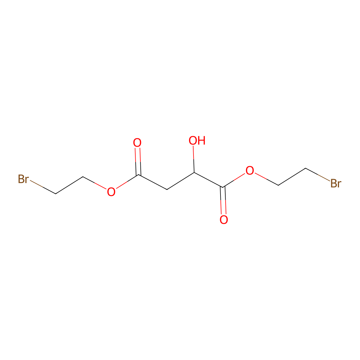 Malic acid, bis(2-bromoethyl) ester molecular structure, CAS 127923-99-3