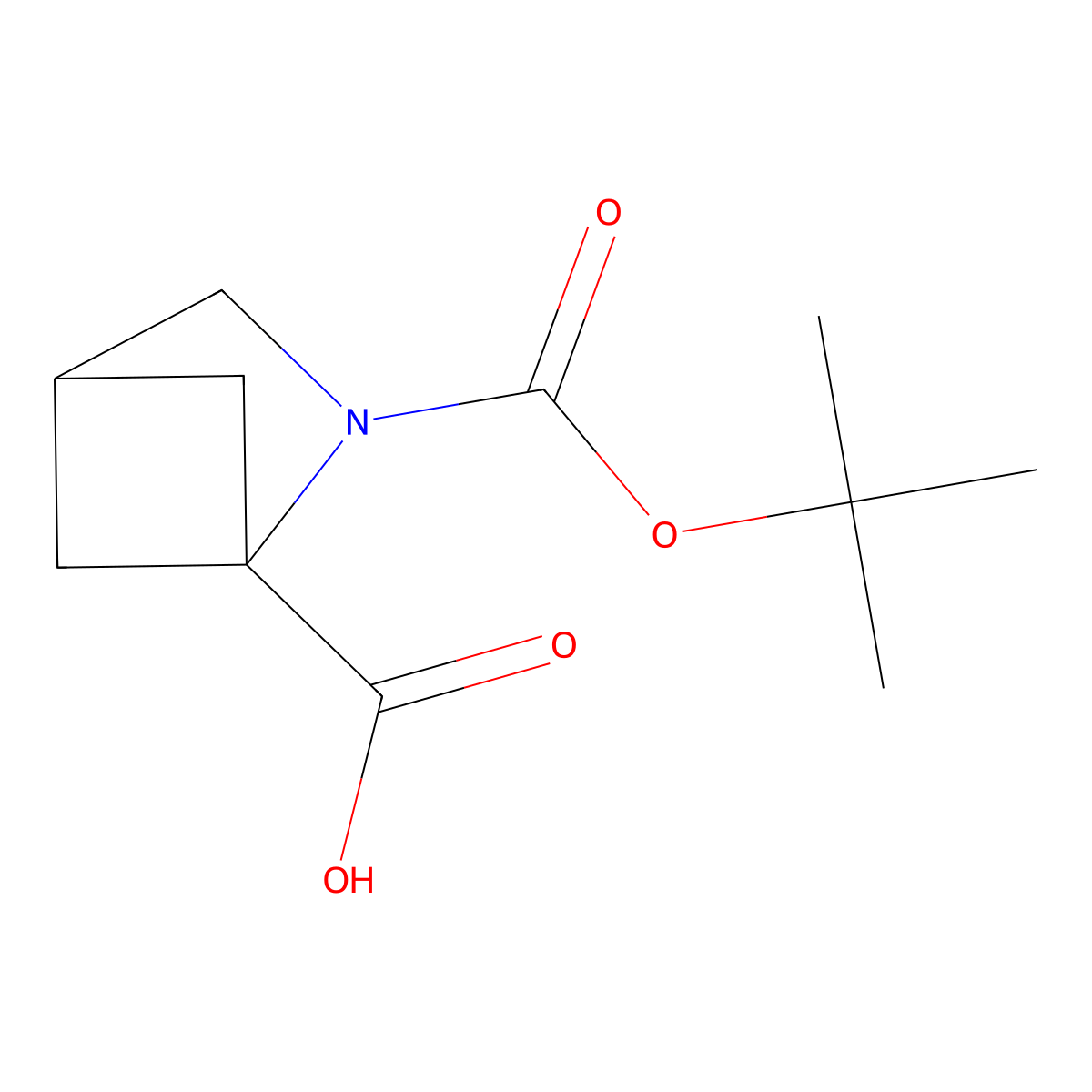 2-(Tert-butoxycarbonyl)-2-azabicyclo[2.1.1]hexane-1-carboxylic acid molecular structure, CAS 127926-24-3