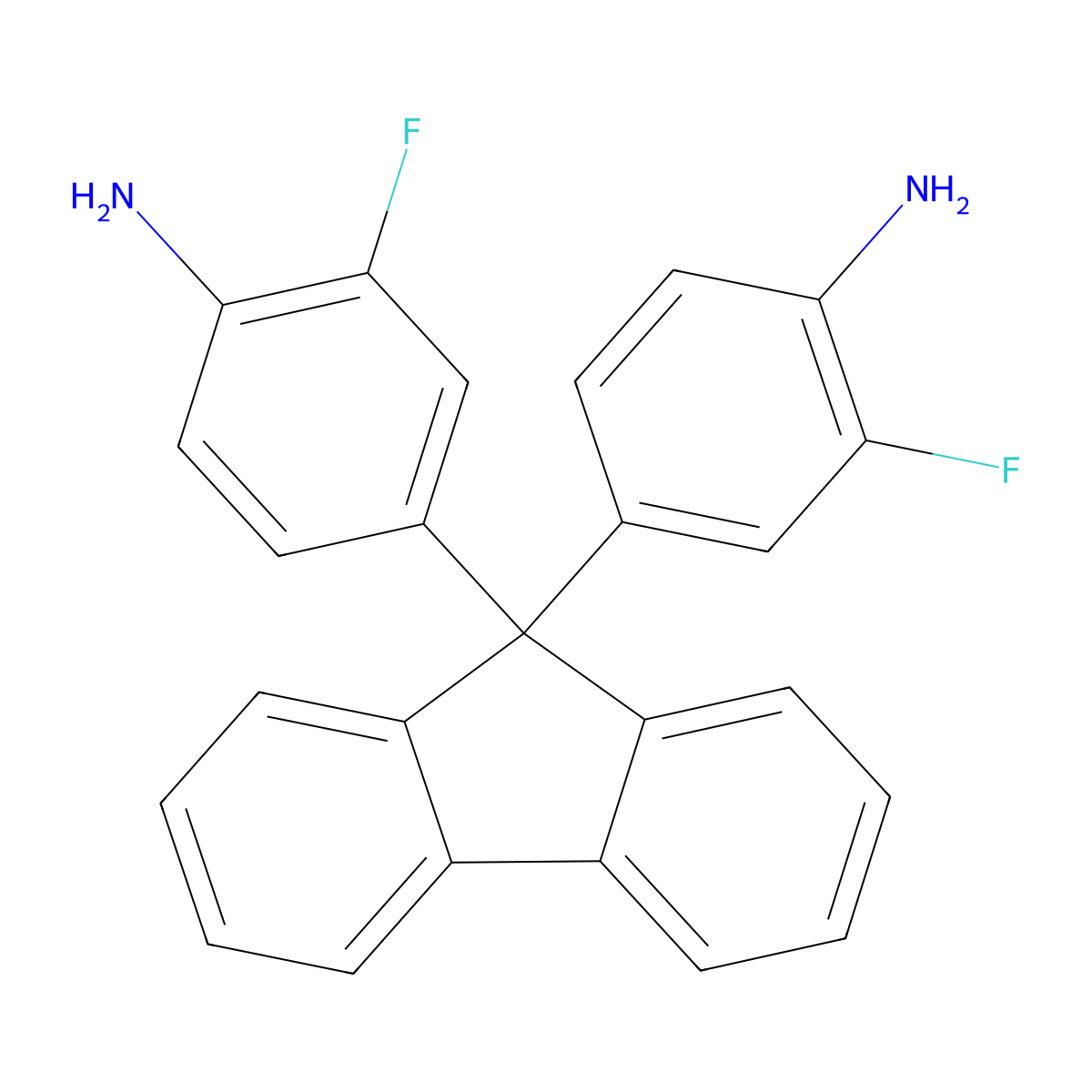 9,9-Bis(4-amino-3-fluorophenyl)fluorene molecular structure, CAS 127926-65-2