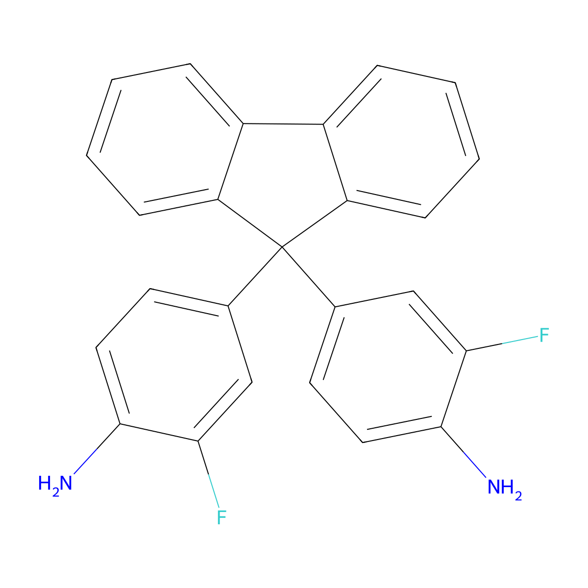 9,9-Bis(4-amino-3-fluorophenyl)fluorene molecular structure, CAS 127926-65-2