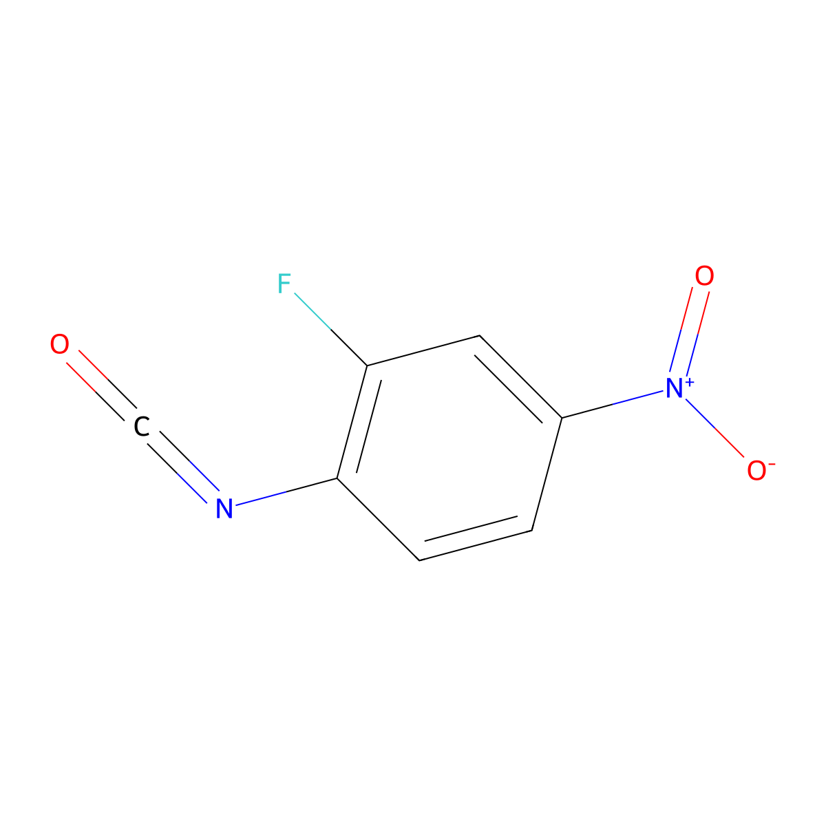 2-Fluoro-1-isocyanato-4-nitrobenzene molecular structure, CAS 127926-81-2