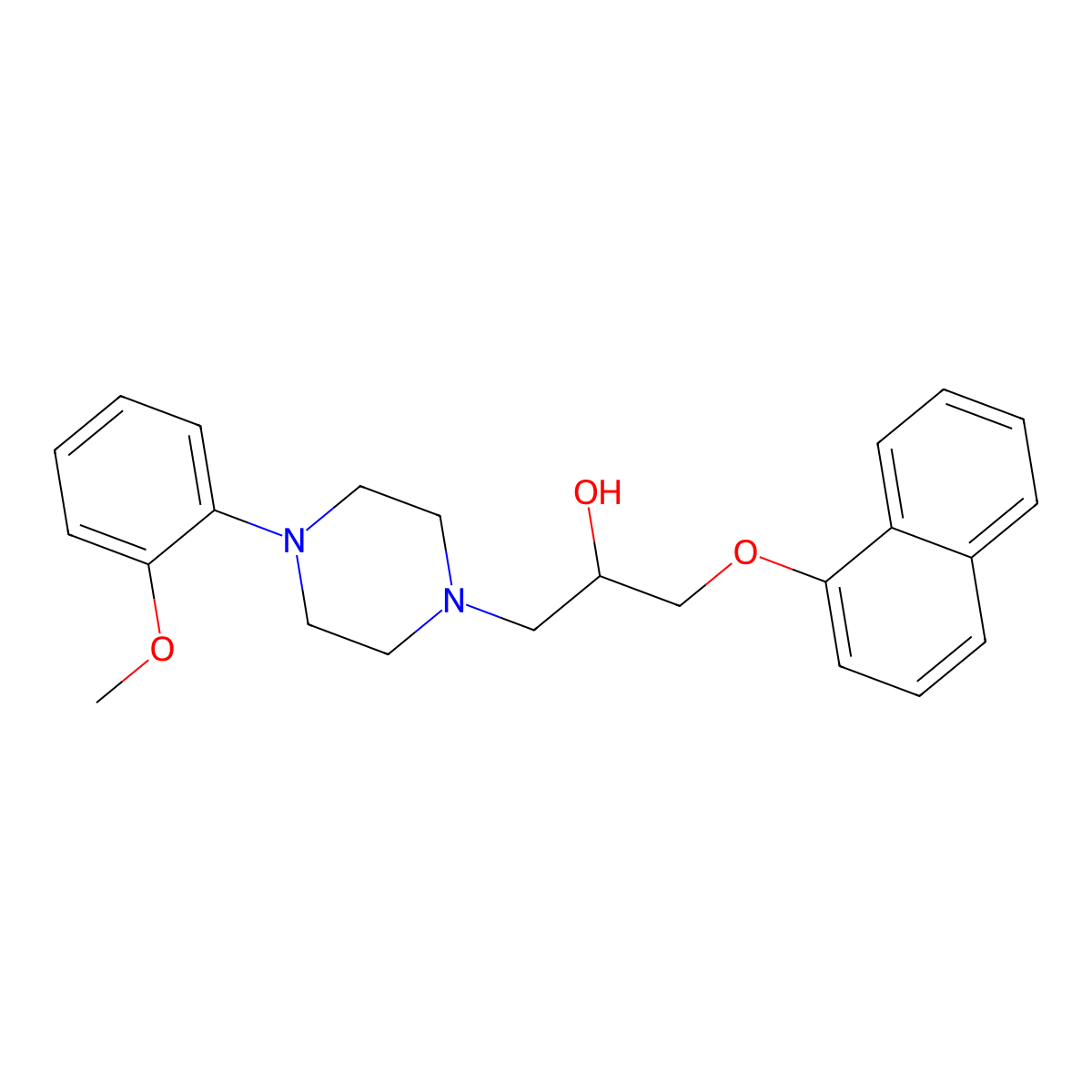 Naftopidil, (S)- molecular structure, CAS 127931-16-2