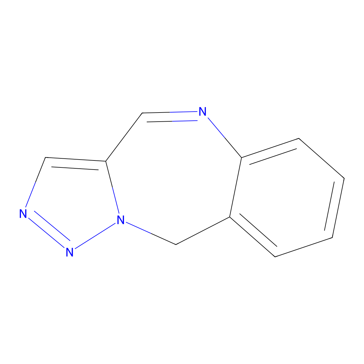 10H-(1,2,3)Triazolo(5,1-c)(1,4)benzodiazepine molecular structure, CAS 127933-84-0