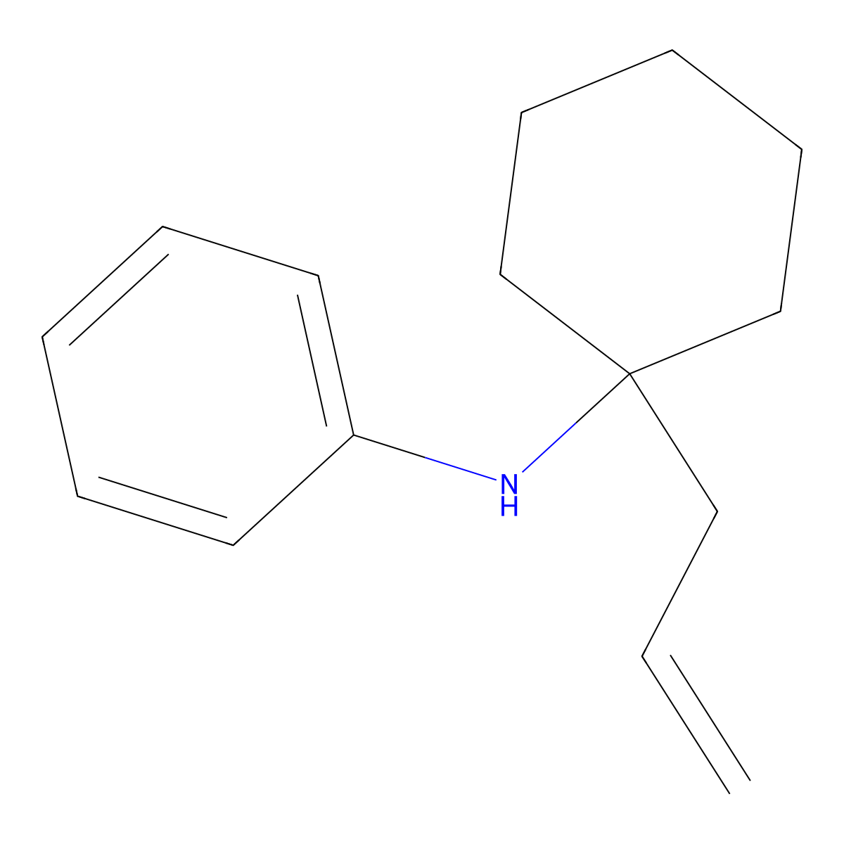 Benzenamine, N-[1-(2-propenyl)cyclohexyl]- molecular structure, CAS 127934-37-6