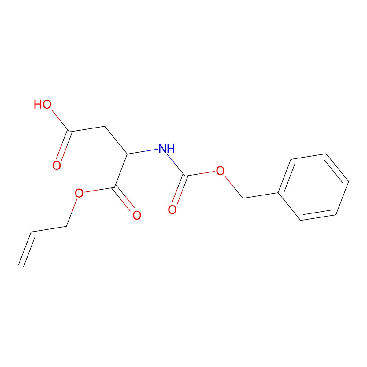(3S)-3-{[(benzyloxy)carbonyl]amino}-4-oxo-4-(prop-2-en-1-yloxy)butanoic acid molecular structure, CAS 127949-87-5
