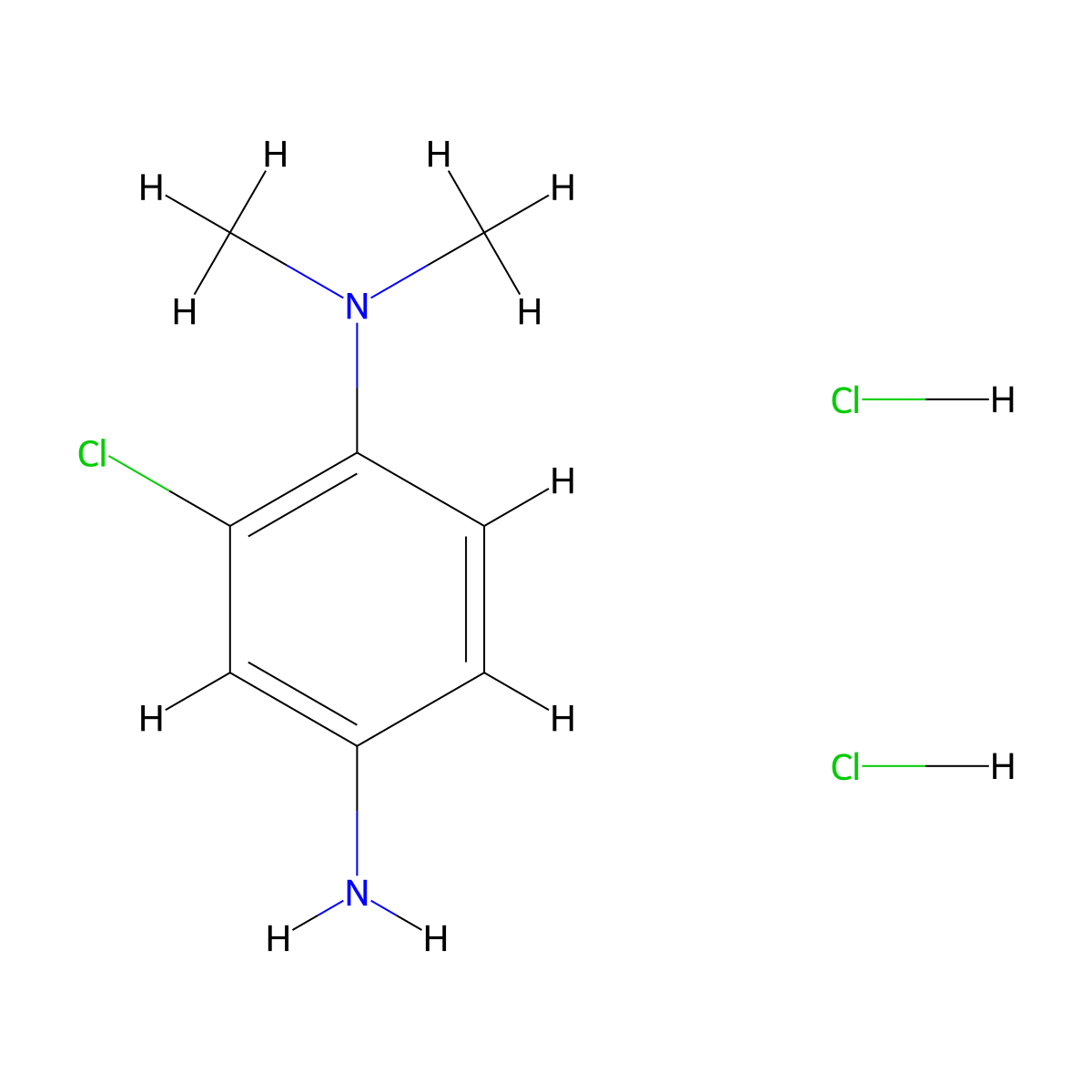 (4-Amino-2-chlorophenyl)dimethylamine dihydrochloride molecular structure, CAS 127951-77-3