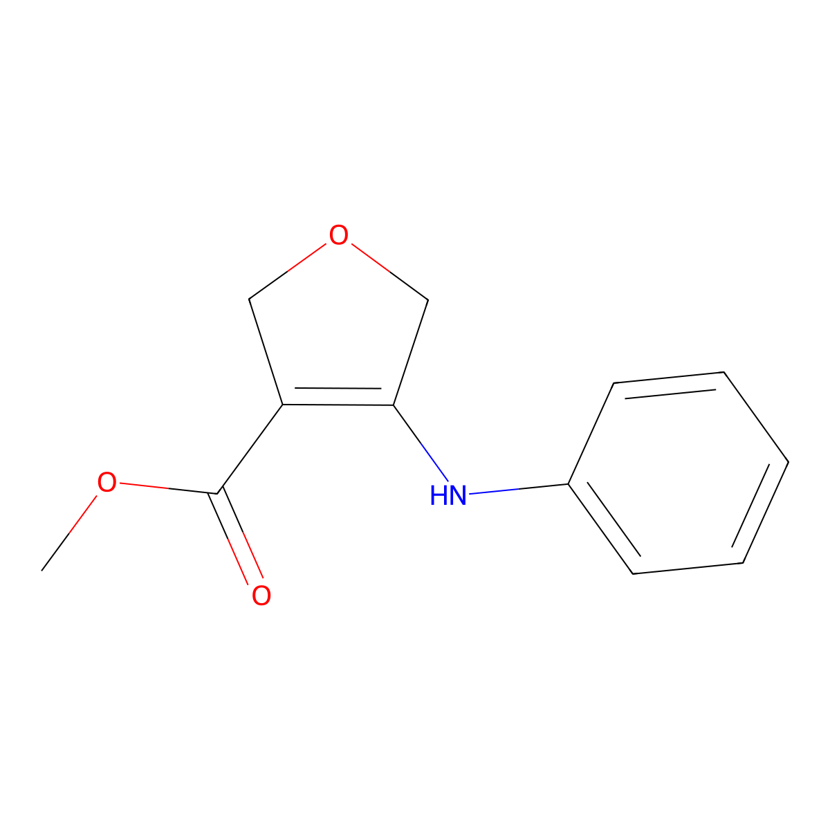 Methyl 4-(phenylamino)-2,5-dihydrofuran-3-carboxylate molecular structure, CAS 127956-17-6