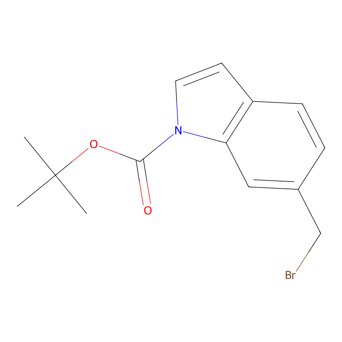 tert-butyl 6-(bromomethyl)-1H-indole-1-carboxylate molecular structure, CAS 127956-25-6