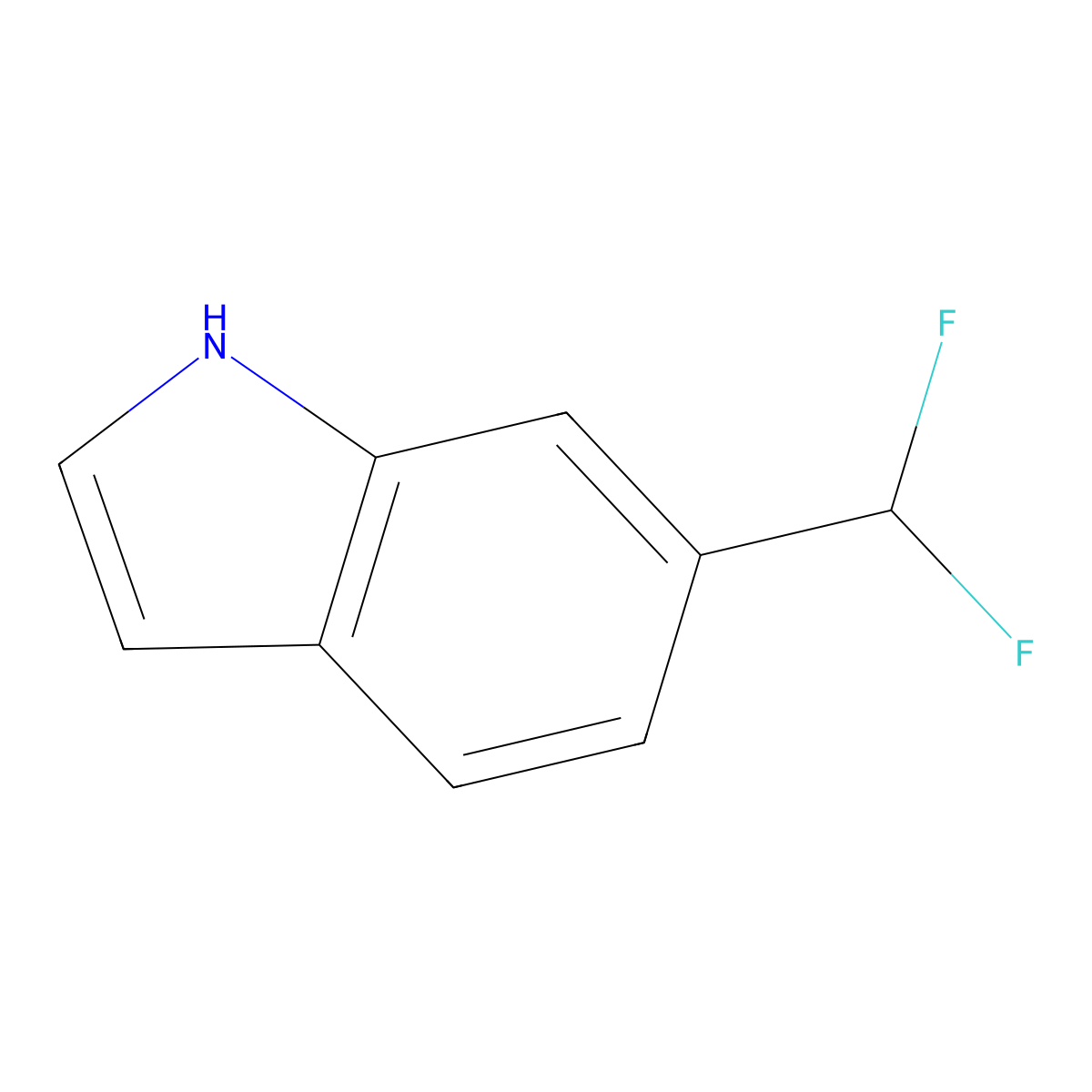 6-(Difluoromethyl)indole molecular structure, CAS 127956-27-8
