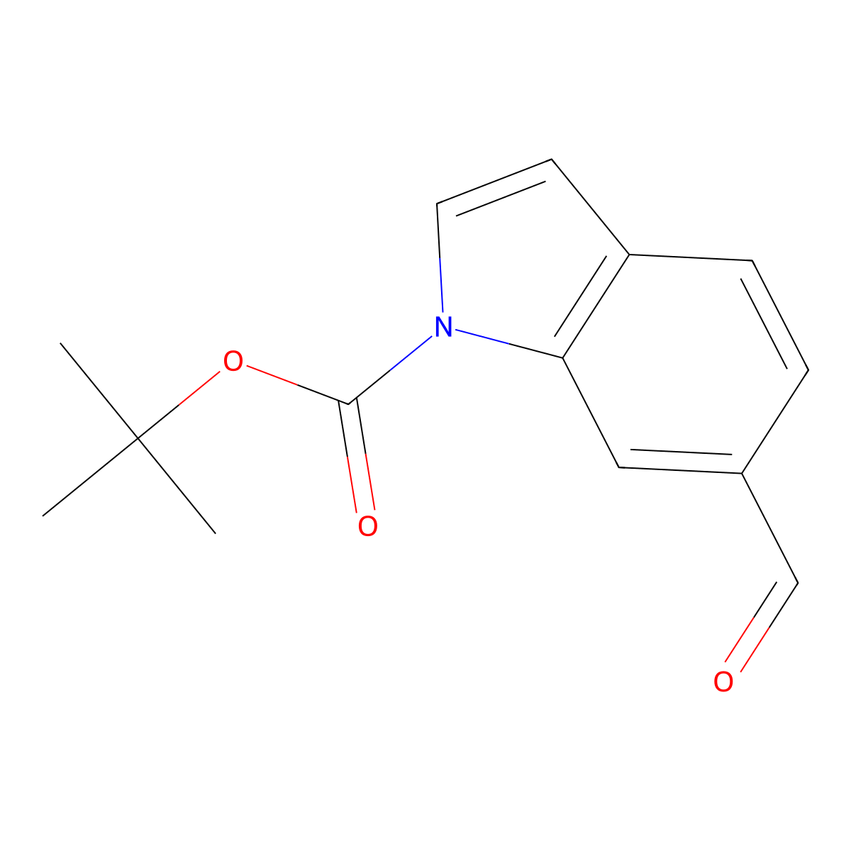 Tert-butyl 6-formyl-1H-indole-1-carboxylate molecular structure, CAS 127956-28-9