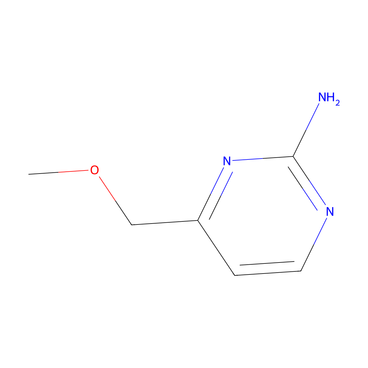4-(Methoxymethyl)pyrimidin-2-amine molecular structure, CAS 127958-17-2