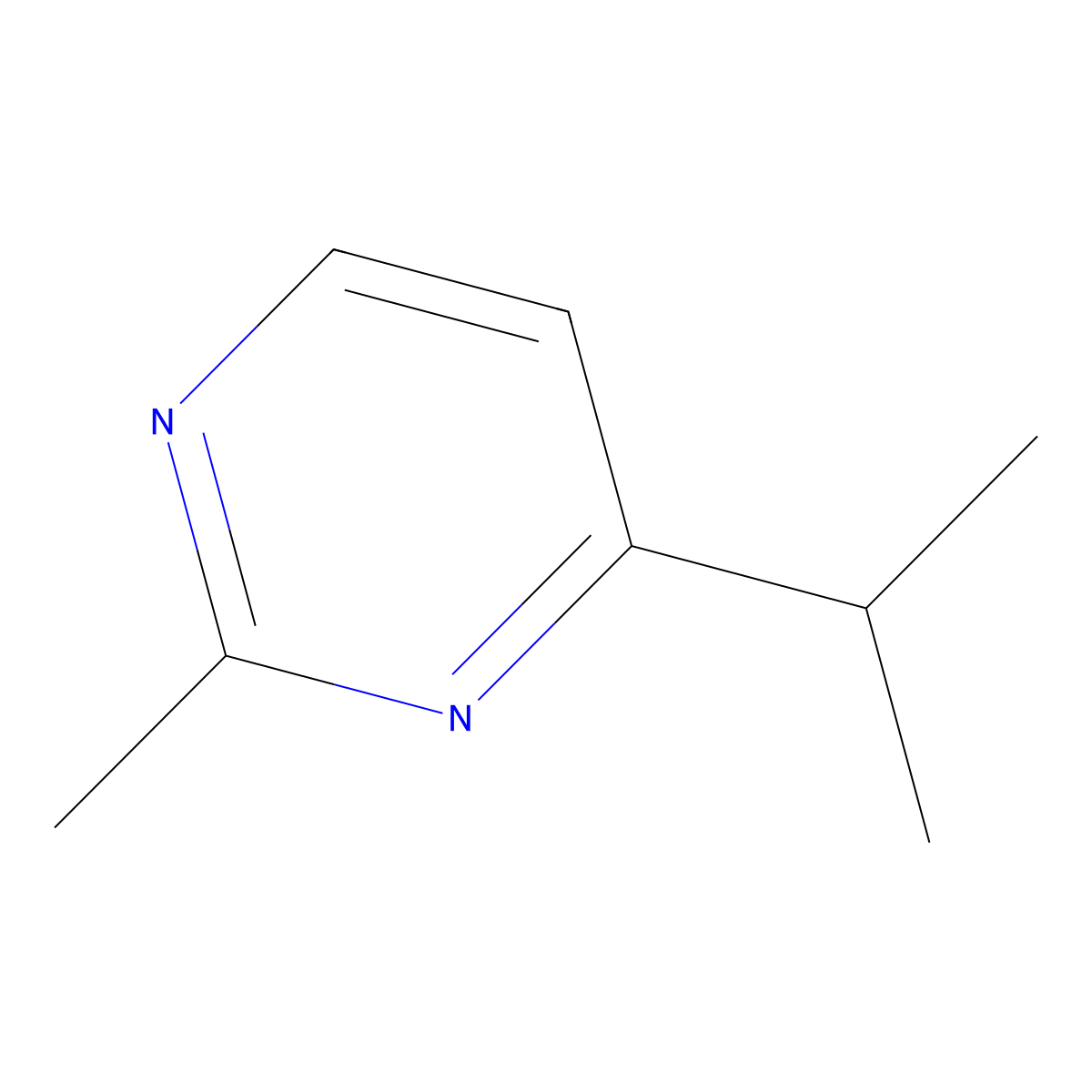 4-Isopropyl-2-methylpyrimidine molecular structure, CAS 127958-18-3