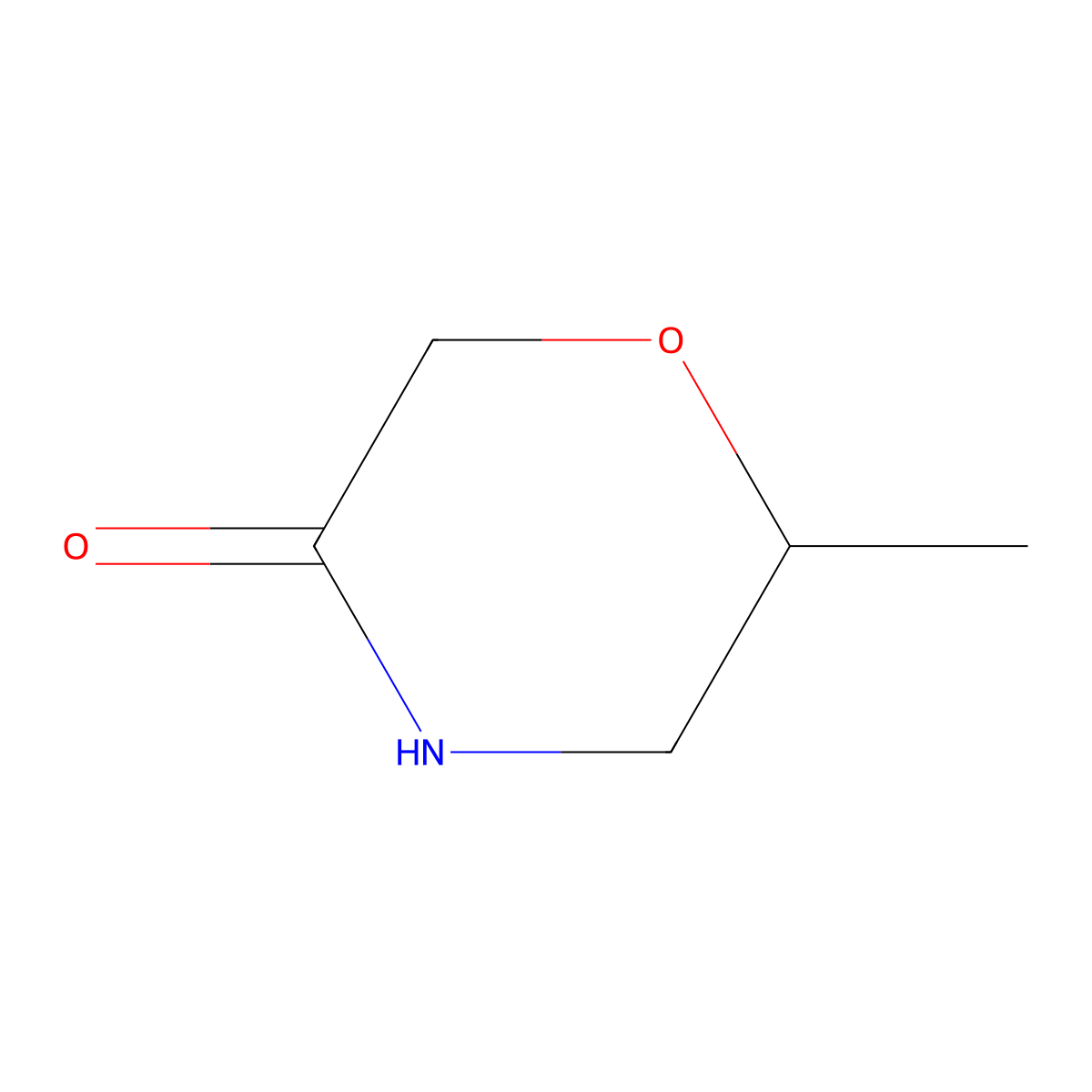 (6S)-6-methylmorpholin-3-one molecular structure, CAS 127958-67-2