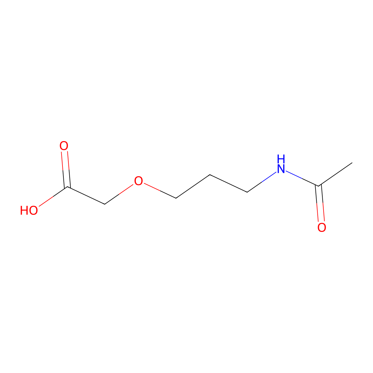 2-(3-Acetamidopropoxy)acetic acid molecular structure, CAS 127958-68-3