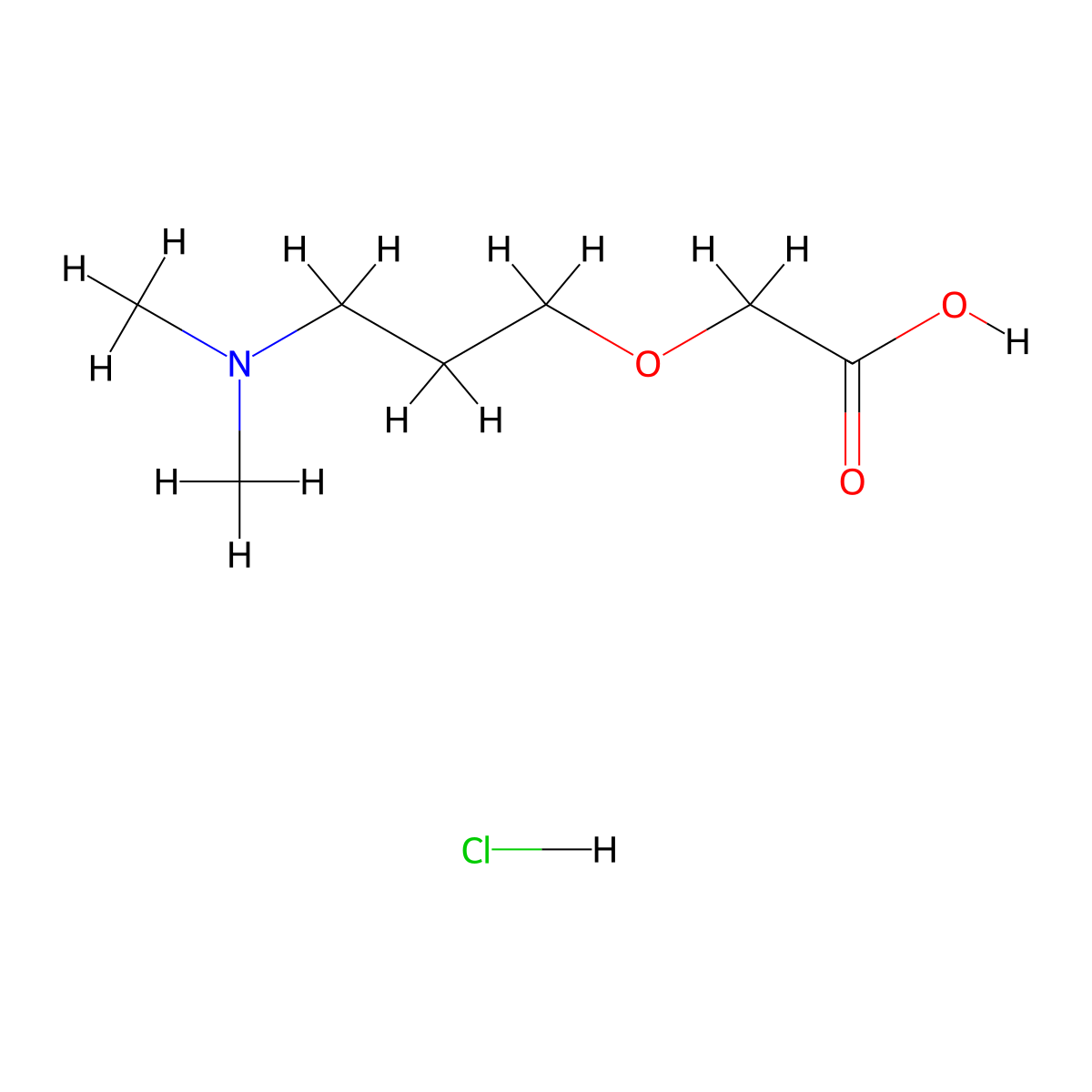 2-[3-(Dimethylamino)propoxy]aceticacidhydrochloride molecular structure, CAS 127958-69-4