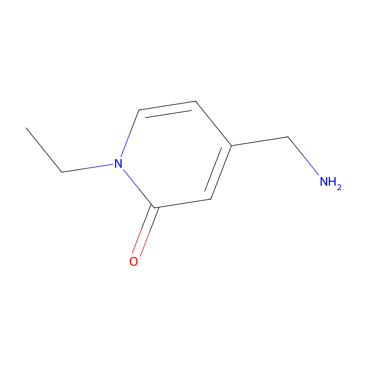 4-(Aminomethyl)-1-ethyl-1,2-dihydropyridin-2-one molecular structure, CAS 1279694-10-8