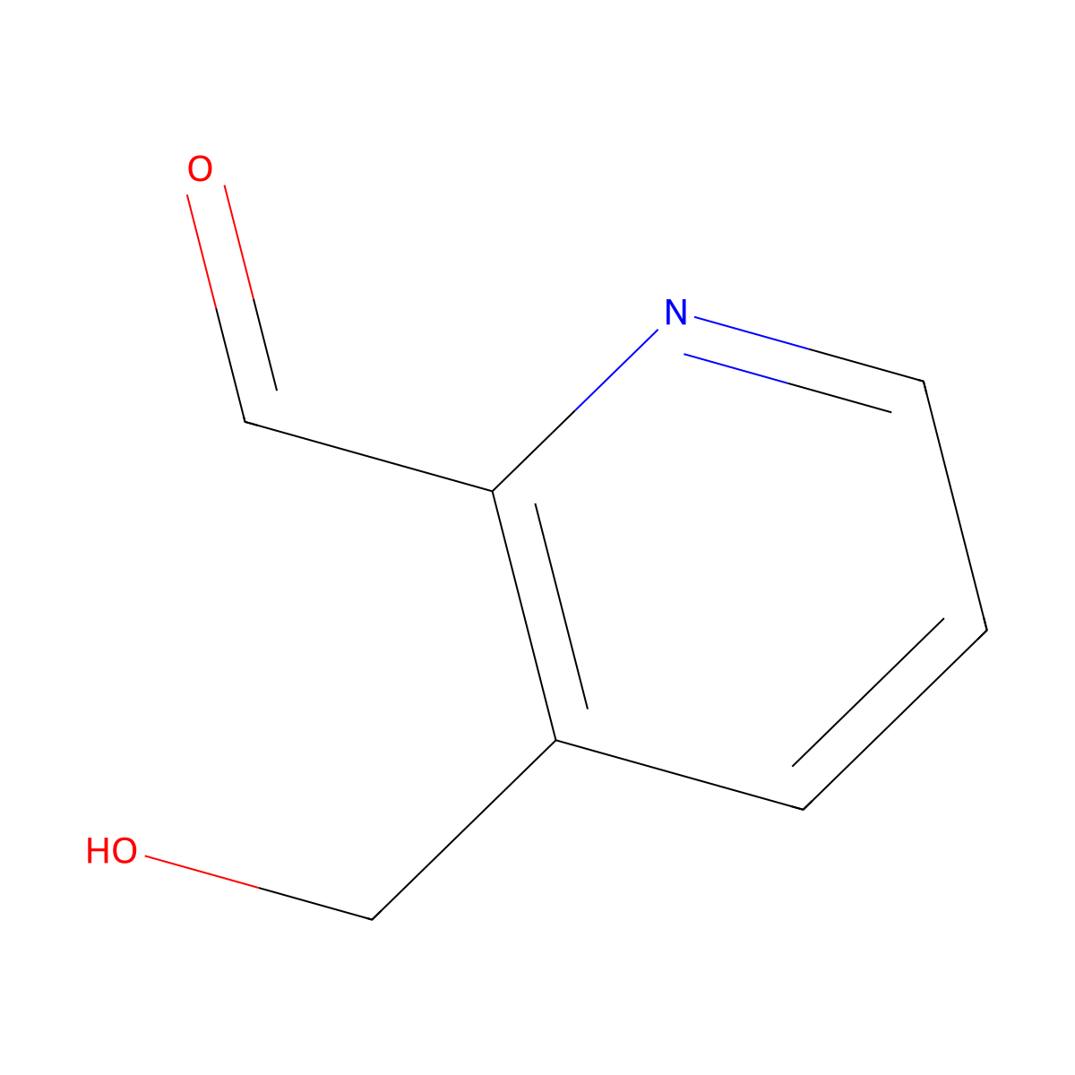 3-(Hydroxymethyl)picolinaldehyde molecular structure, CAS 1279695-20-3