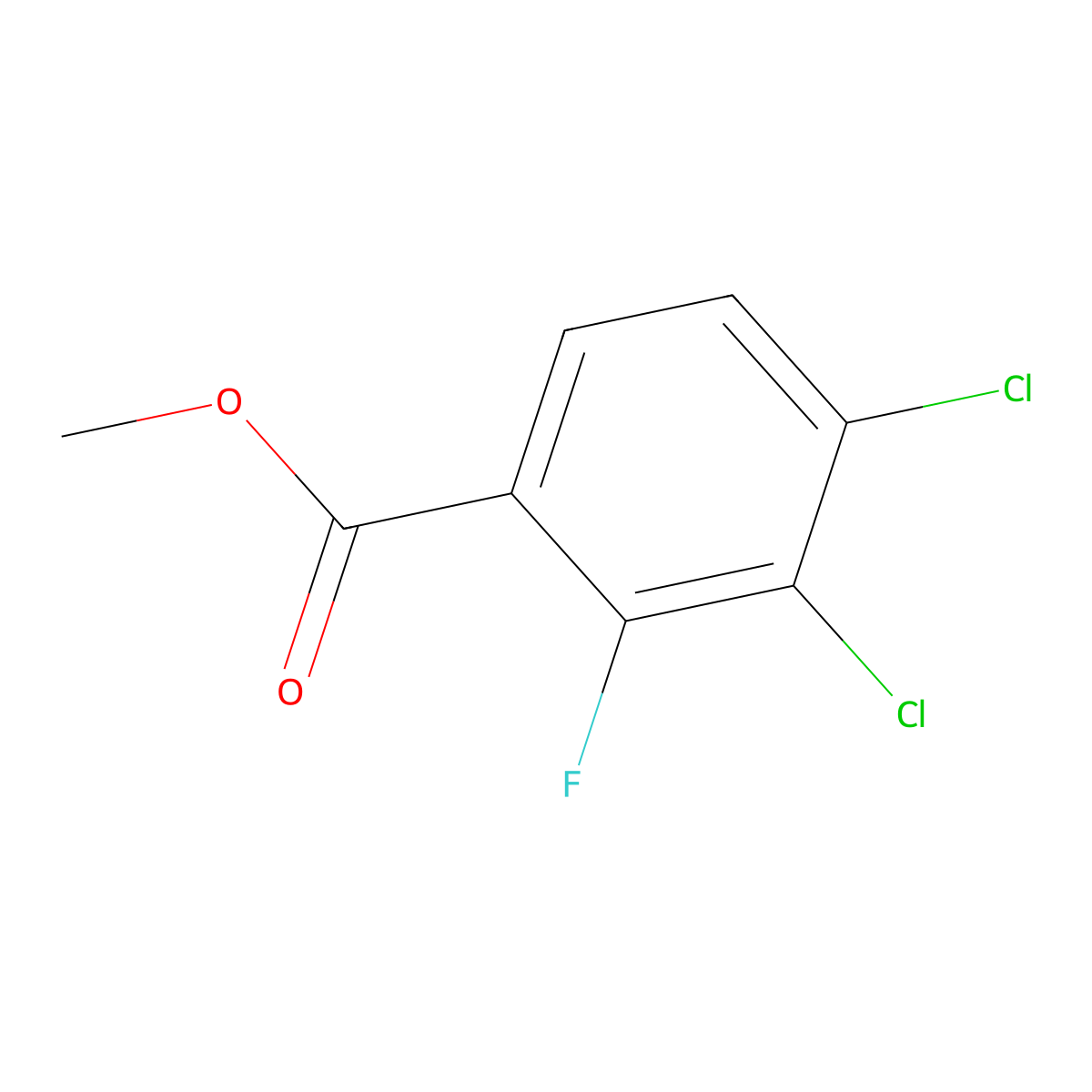 Methyl 3,4-dichloro-2-fluorobenzoate molecular structure, CAS 1279707-12-8