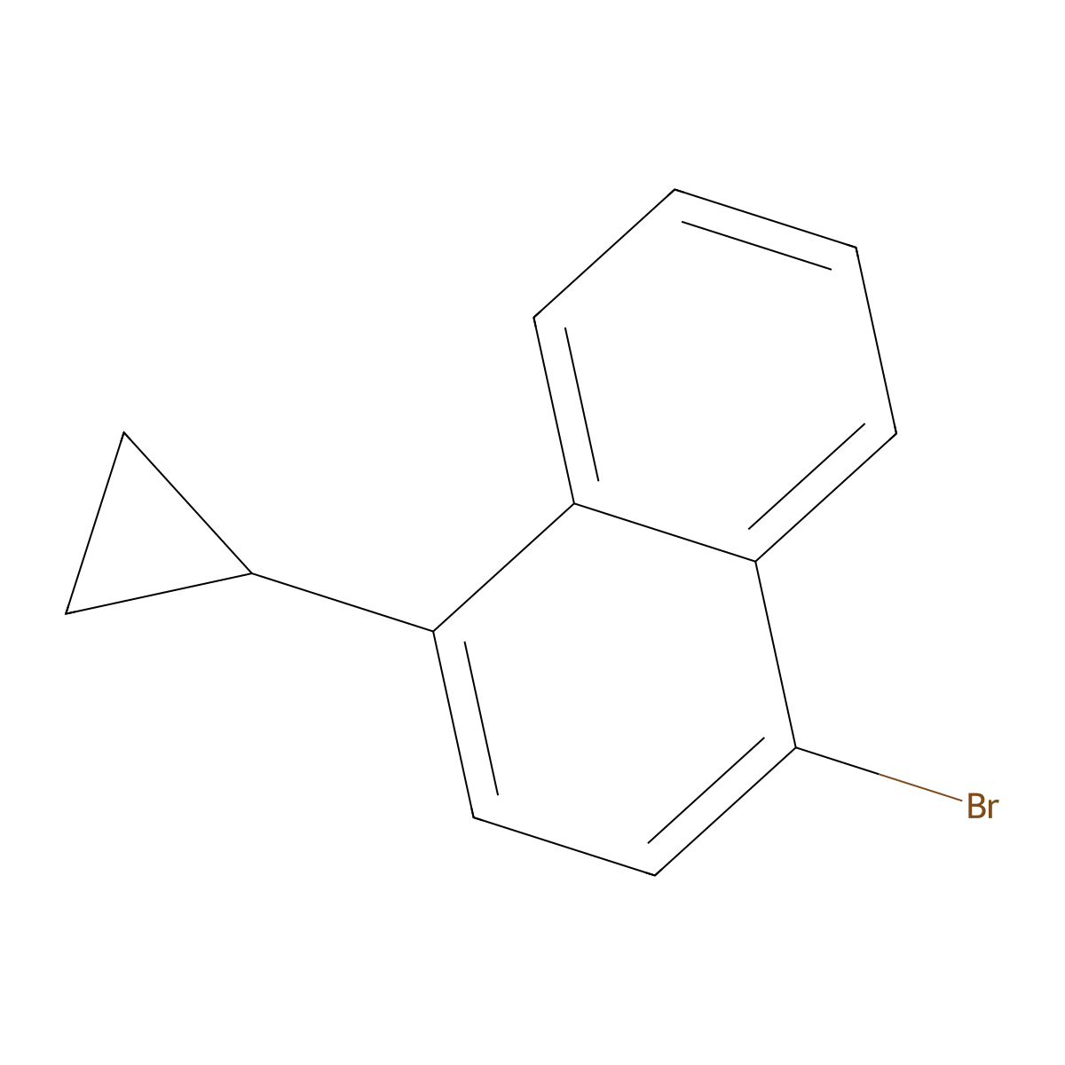 1-Bromo-4-cyclopropylnaphthalene molecular structure, CAS 127971-24-8
