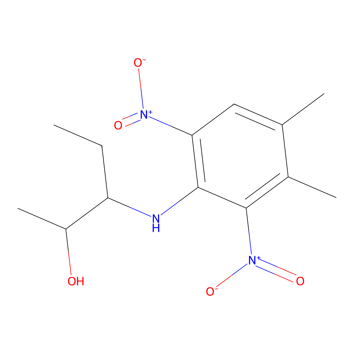 3-[(3,4-Dimethyl-2,6-dinitrophenyl)amino]pentan-2-ol molecular structure, CAS 127971-54-4
