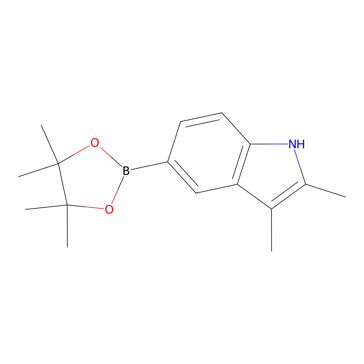 2,3-Dimethyl-5-(4,4,5,5-tetramethyl-1,3,2-dioxaborolan-2-yl)-1H-indole molecular structure, CAS 1279710-70-1