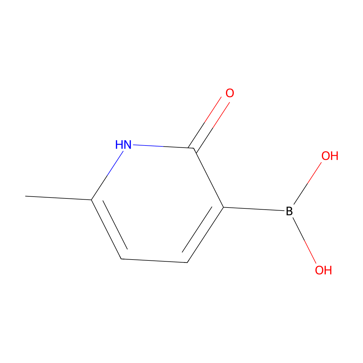 2-Hydroxy-6-methylpyridine-3-boronic Acid molecular structure, CAS 1279715-26-2