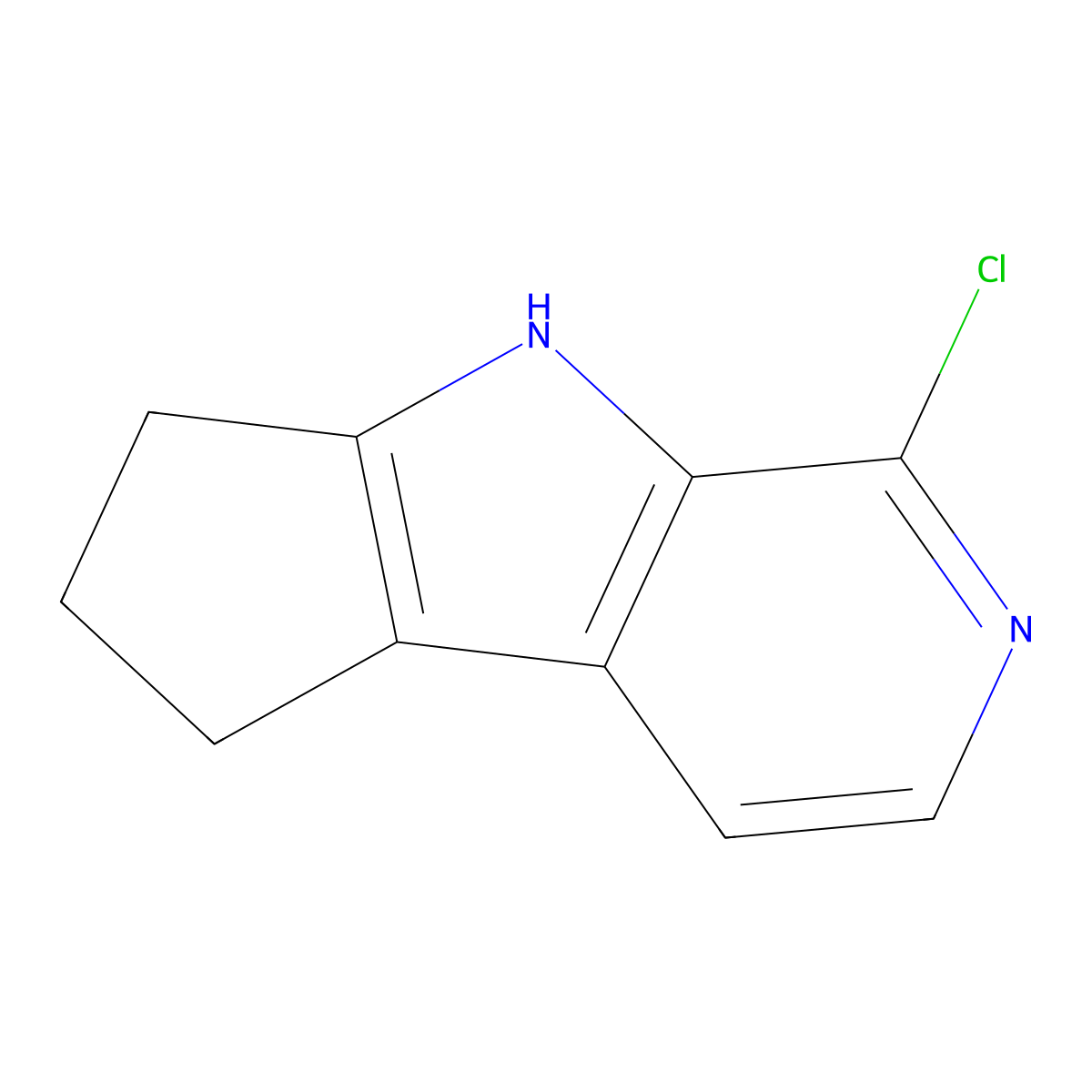9-Chloro-7,10-diazatricyclo[6.4.0.0,2,6]dodeca-1(12),2(6),8,10-tetraene molecular structure, CAS 1279717-10-0