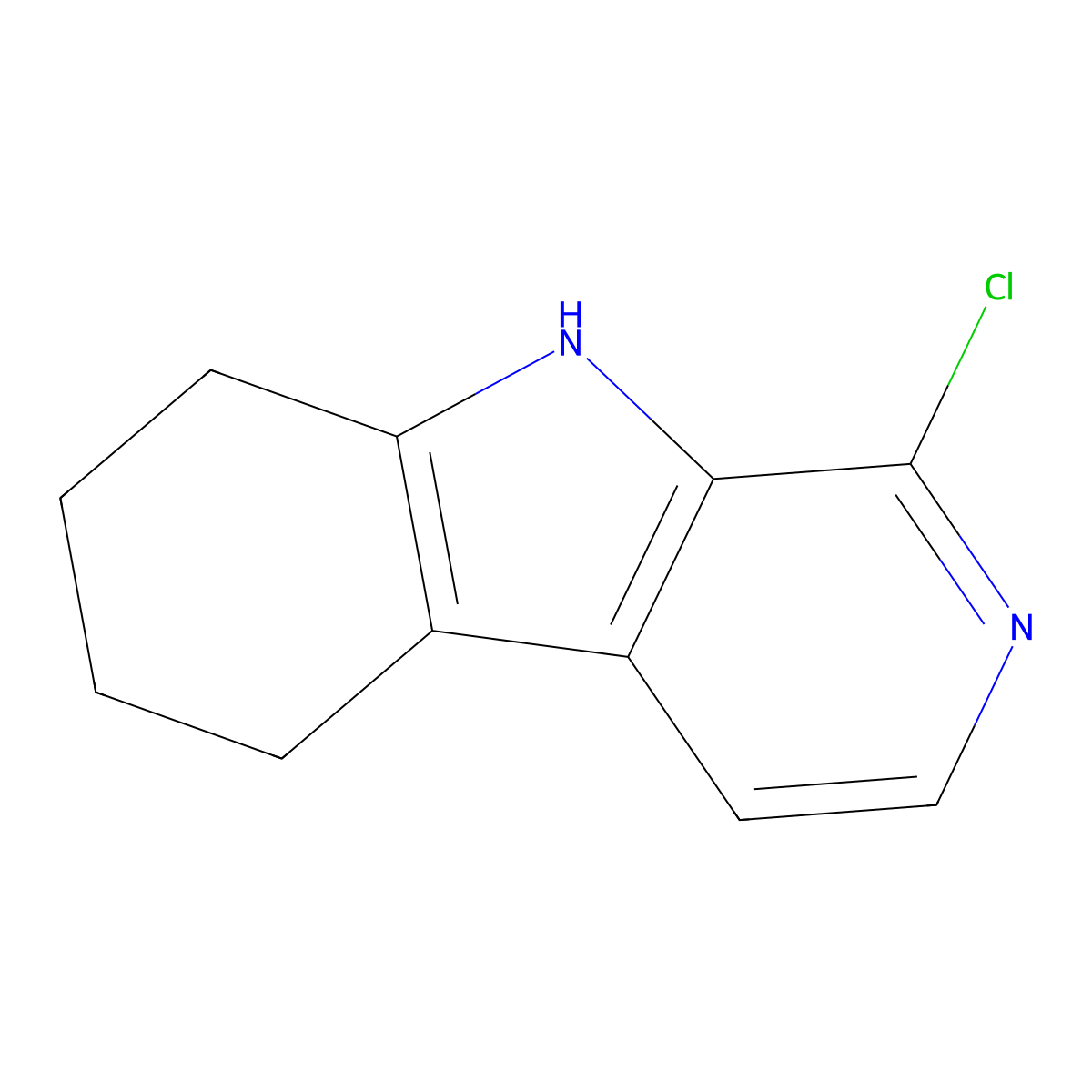 1-chloro-5H,6H,7H,8H,9H-pyrido[3,4-b]indole molecular structure, CAS 1279717-11-1