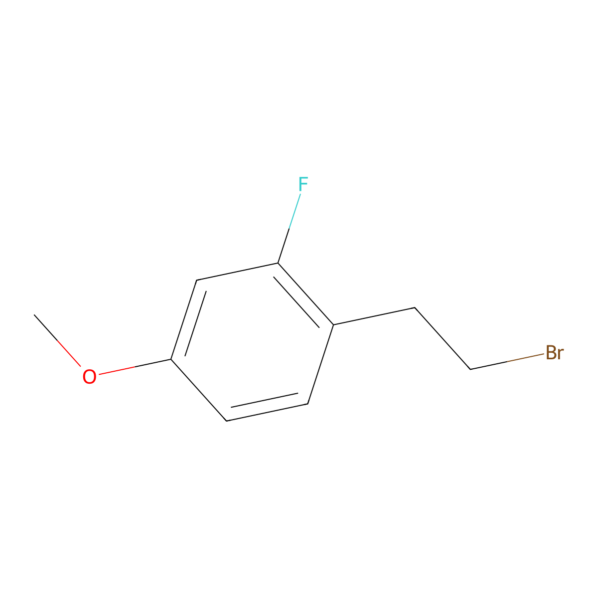 1-(2-Bromoethyl)-2-fluoro-4-methoxybenzene molecular structure, CAS 1279717-70-2