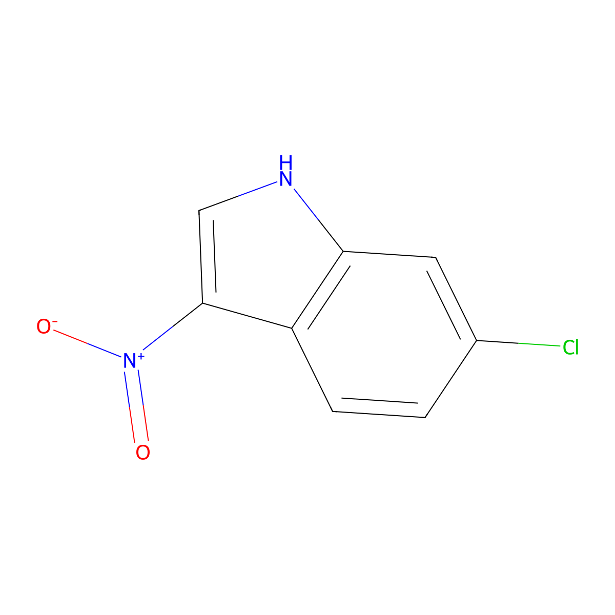 6-Chloro-3-nitro-1h-indole molecular structure, CAS 1279718-94-3