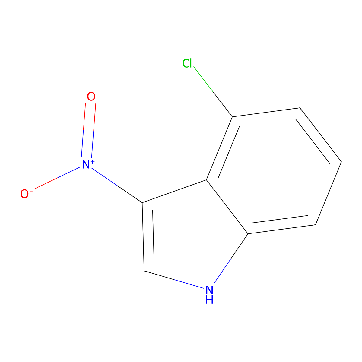 4-Chloro-3-nitro-1H-indole molecular structure, CAS 1279719-00-4