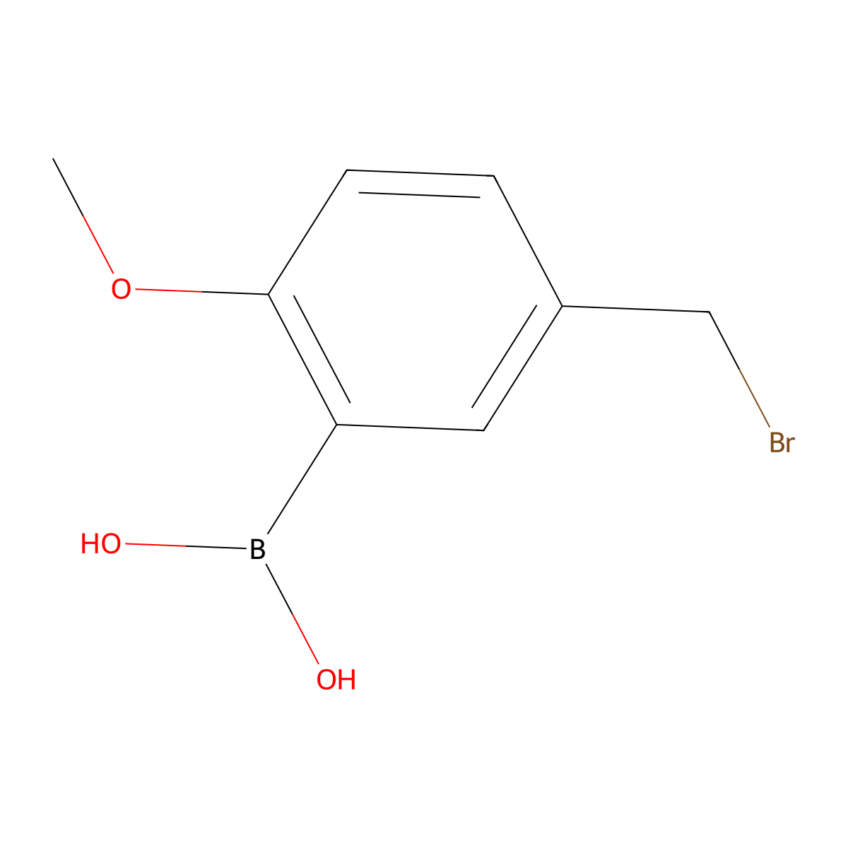 [5-(Bromomethyl)-2-methoxyphenyl]boronic acid molecular structure, CAS 127972-01-4
