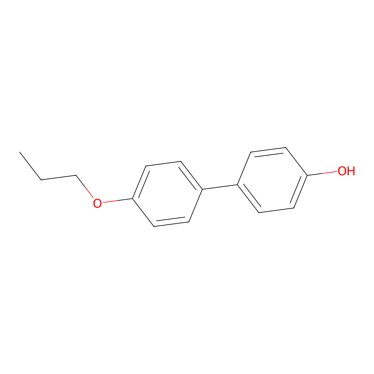 [1,1'-Biphenyl]-4-ol, 4'-propoxy- molecular structure, CAS 127972-28-5