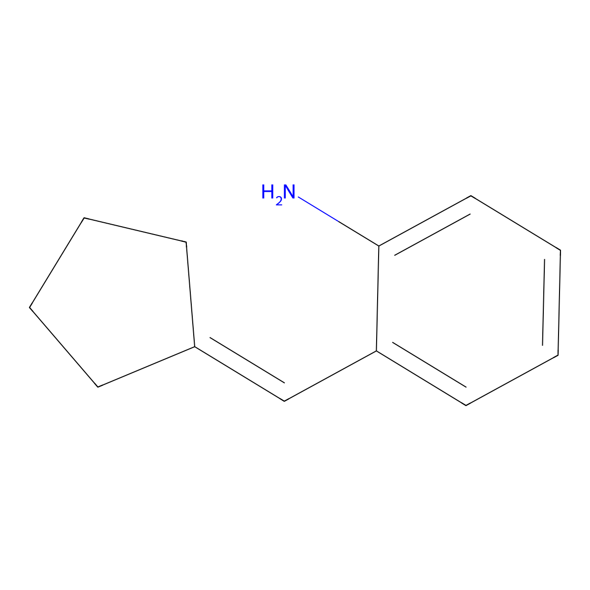 2-(Cyclopentylidenemethyl)benzenamine molecular structure, CAS 1279722-89-2
