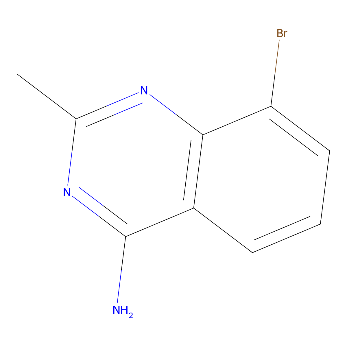 8-Bromo-2-methylquinazolin-4-amine molecular structure, CAS 1279724-72-9