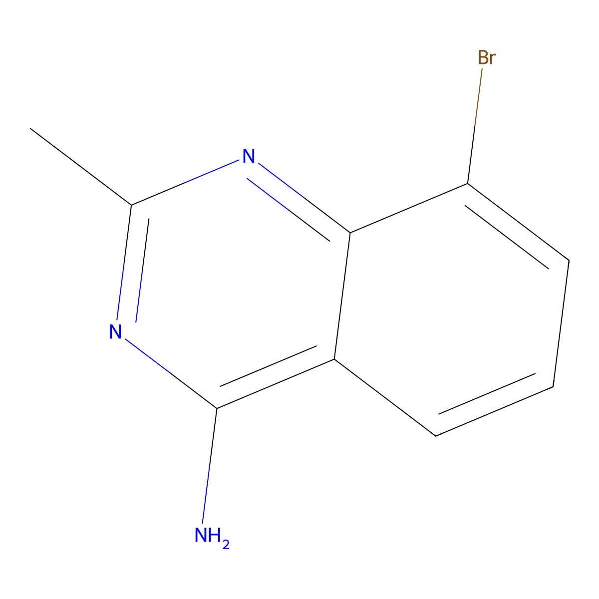 8-Bromo-2-methylquinazolin-4-amine molecular structure, CAS 1279724-72-9
