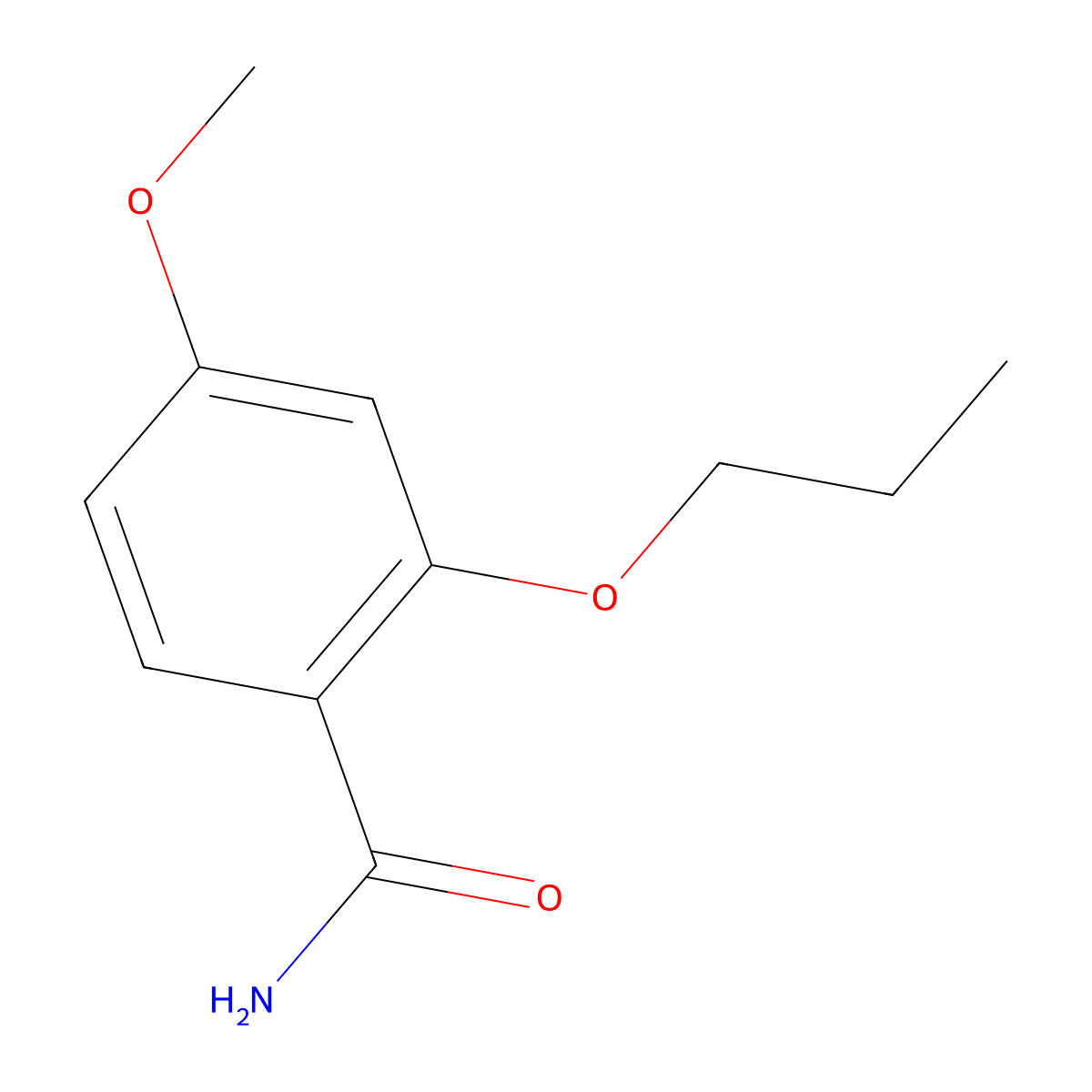 4-Methoxy-2-propoxybenzamide molecular structure, CAS 127979-79-7