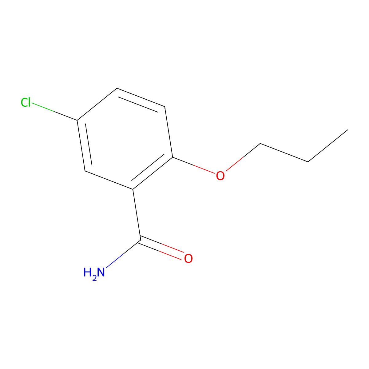 5-Chloro-2-propoxybenzamide molecular structure, CAS 127980-08-9