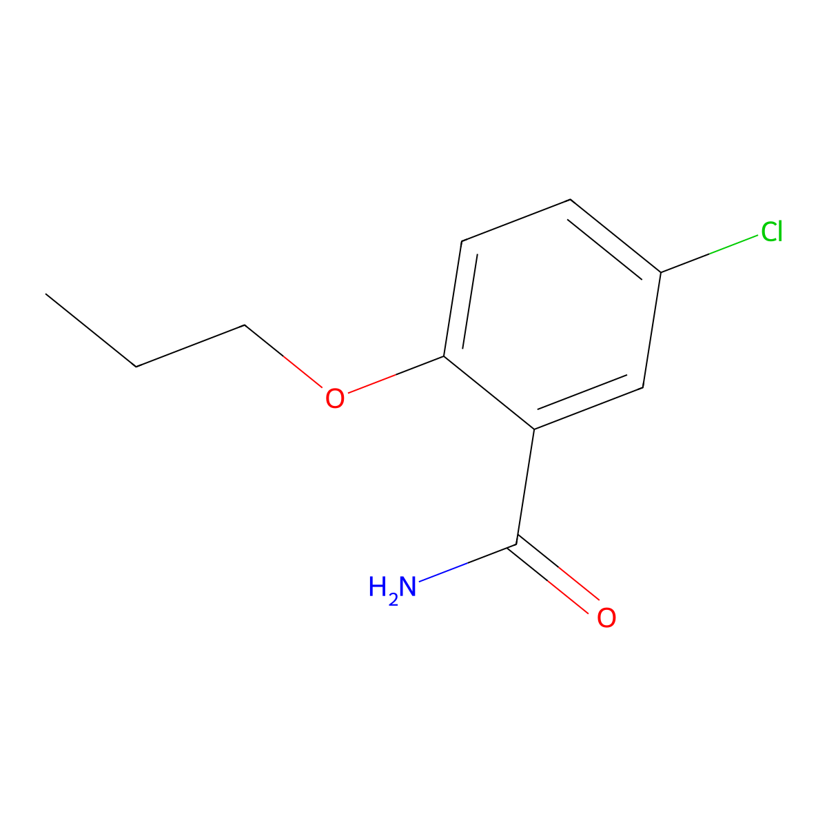 5-Chloro-2-propoxybenzamide molecular structure, CAS 127980-08-9