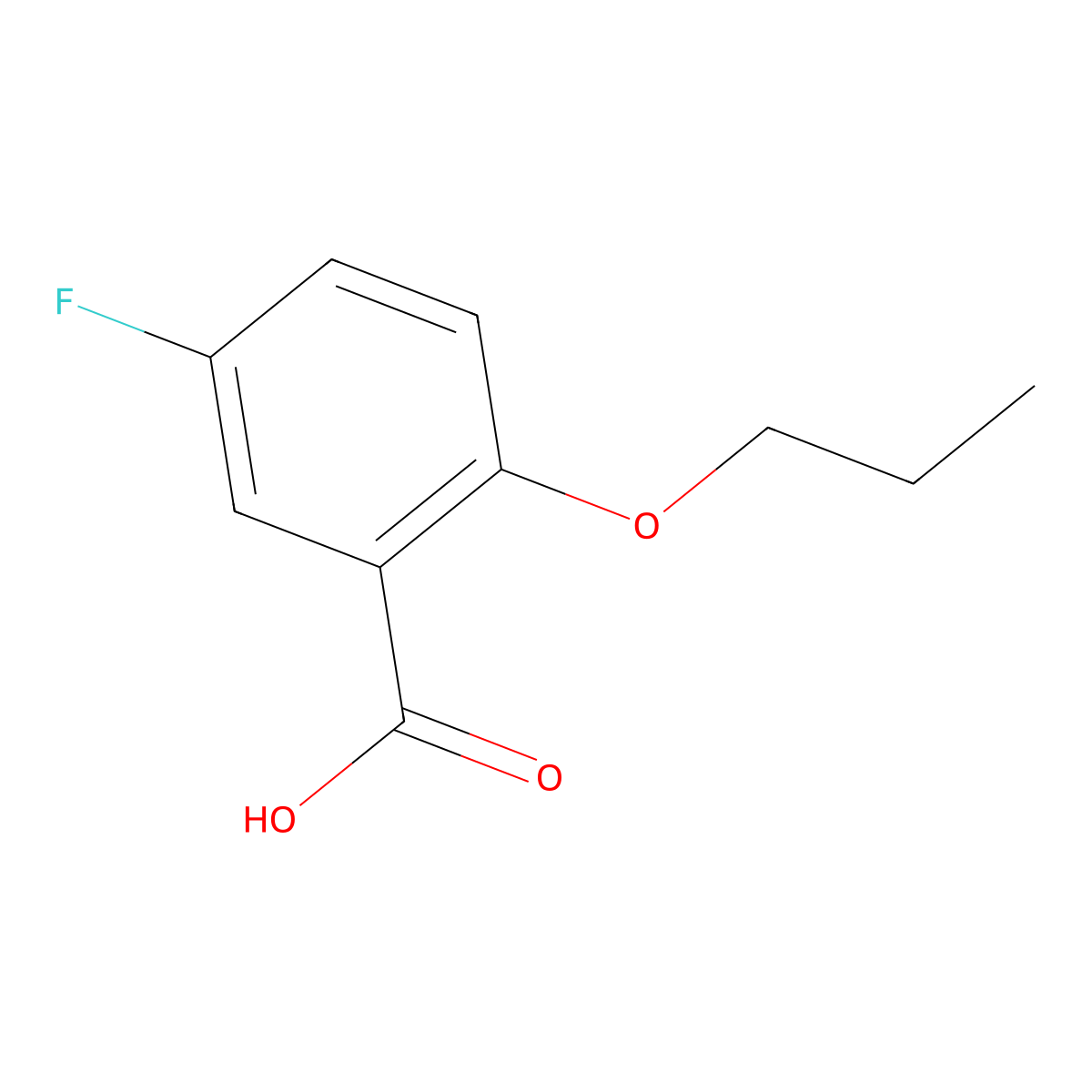 5-Fluoro-2-propoxybenzoic acid molecular structure, CAS 127980-13-6