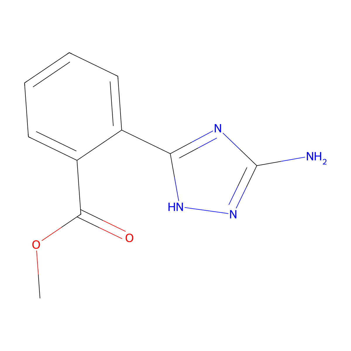 methyl 2-(5-amino-1H-1,2,4-triazol-3-yl)benzoate molecular structure, CAS 1279813-52-3