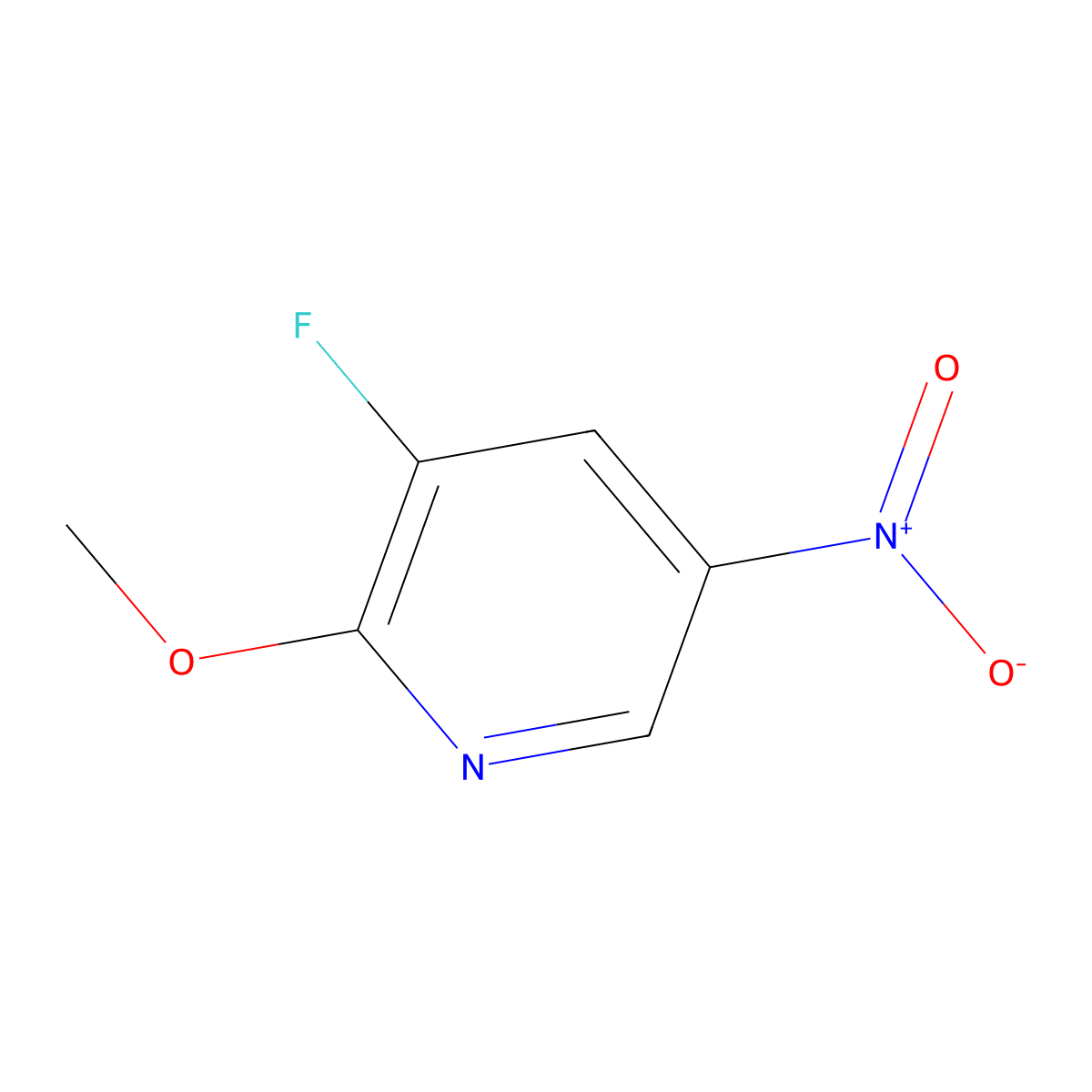 3-Fluoro-2-methoxy-5-nitropyridine molecular structure, CAS 1279814-95-7