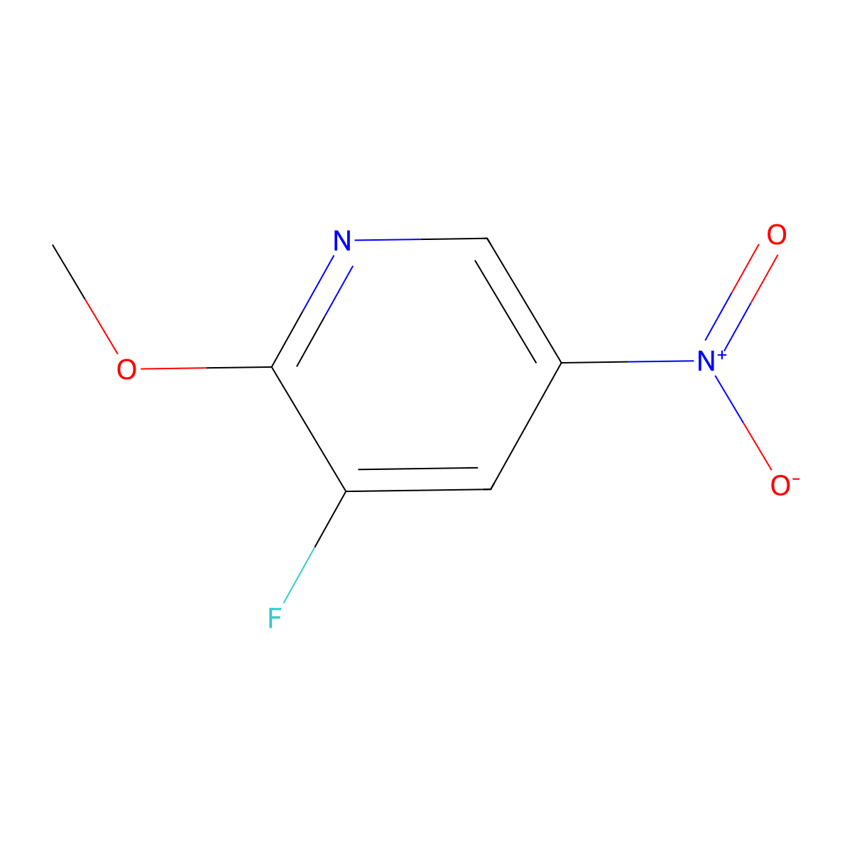 3-Fluoro-2-methoxy-5-nitropyridine molecular structure, CAS 1279814-95-7